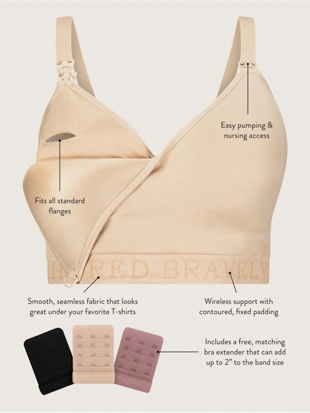 Kindred Bravely Signature Sublime Contour Hands-Free Pumping & Nursing Bra - Picture 6 of 10